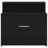 vidaXL Nattbord med skuff svart eik 51x31x47 cm