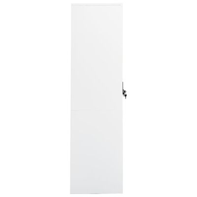 vidaXL Garderobe hvit 80x50x180 cm stål