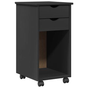 vidaXL Rullende skap 34 x 39 x 65,5 cm Massiv furu Gr&aring;
