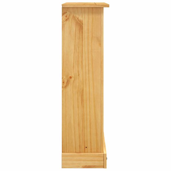 Bokhylle med 3 hyller meksikansk Corona-stil furu 80x29x100 cm