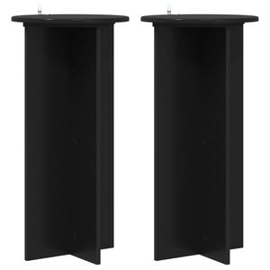 vidaXL Planteholder 2 pcs Svart 40 x 40 x 80 cm Konstruert tre