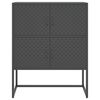 vidaXL Highboard antrasitt 80x35x100 cm st&aring;l