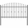 vidaXL Spikertrekk ASTEN 200 x 150 cm Pulverlakkert st&aring;l Svart