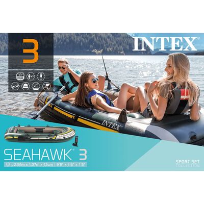 Intex Oppblåsbart båtsett Seahawk 3 295x137x43 cm 68380NP