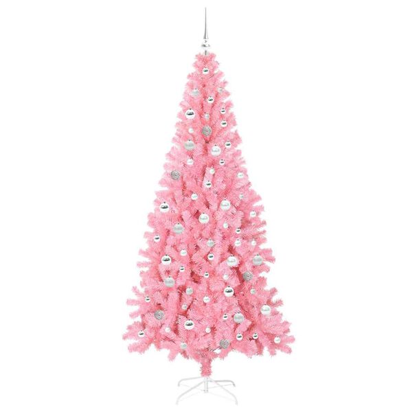 vidaXL Juletre med 300 LED med stativ Rosa 210 cm PVC
