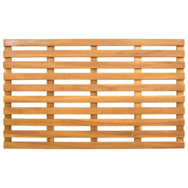 vidaXL Badematte Ensfarget Brun 100 x 53 cm tre