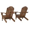 vidaXL Adirondack hagestoler med tebord heltre gran brun