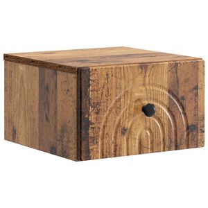 vidaXL Vegghengt Nattbord Gammelt tre 33 x 34,5 x 20 cm Konstruert tre