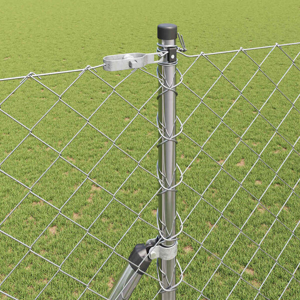 vidaXL Gjerdep&aring;le s&oslash;lv 10 x 1,6 m (60 x 60 mm nett) St&aring;l