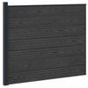 vidaXL Gjerdeplate WPC og Aluminium Svart