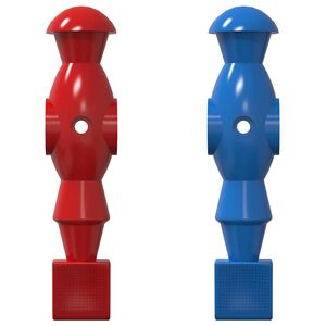 vidaXL Foosball Bord Spillere 22 stk. Bl&aring; og r&oslash;d 2,4 x 2,1 x 9,7 cm PP
