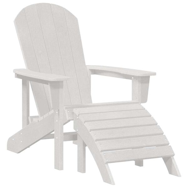 vidaXL Adirondack-stol Hvit 82 x 74 x 92 cm HDPE