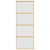 vidaXL Skyvedør gull 76x205 cm frostet ESG glass og aluminium