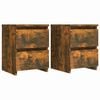 vidaXL Nattbord 2 stk r&oslash;kt eik 30x30x40 cm konstruert tre