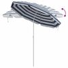 vidaXL Strandparasol Bl&aring; og hvit 206 x 206 x 212 cm