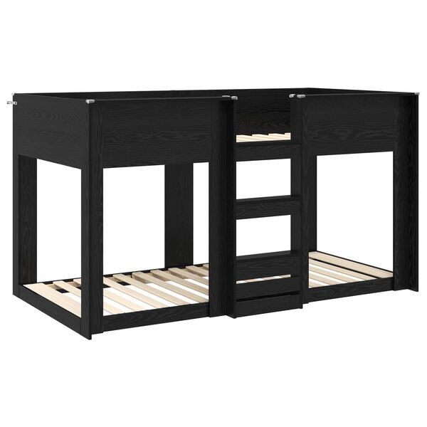 vidaXL K&oslash;yeseng for Barn Svart Eik 90 x 190 cm Konstruert tre