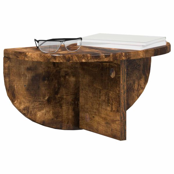 vidaXL Vegghylle Veggmontert R&oslash;kt eik 38 x 19 x 19 cm Konstruert tre