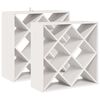 vidaXL Vinhylle 2 stk. Hvit 62 x 25 x 62 cm Massiv furu
