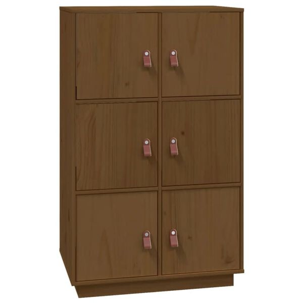 vidaXL Highboard honningbrun 67x40x108,5 cm heltre furu
