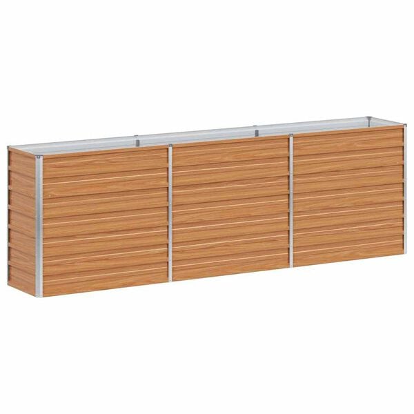 vidaXL Høybed 240x40x77 cm galvanisert stål sølv