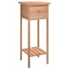 vidaXL Sidebord med skuff 25x25x60 cm heltre valn&oslash;tt