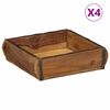 vidaXL Brett 4 stk. Brun 29 x 31 x 10 cm Massiv Reclaim Tre