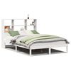 vidaXL Seng med bokhylle uten madrass hvit 140x200 cm heltre furu