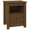 vidaXL Nattbord honningbrun 40x35x49 cm heltre furu