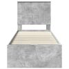 vidaXL Sengestamme med hodegjerde Betonggr&aring; 75 x 190 cm Ingeni&oslash;rtre