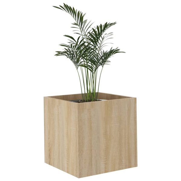 vidaXL Plantekasse sonoma eik 40x40x40 cm konstruert tre
