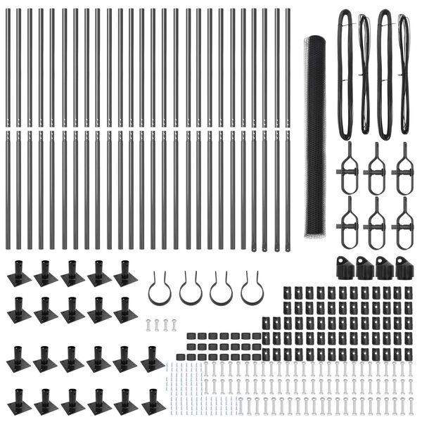 vidaXL Gjerdep&aring;le Gr&aring; 50 x 1,4 m (13 mm netting) St&aring;l og PVC