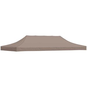 vidaXL Teltduk for festtelt 6x3 m gr&aring;brun 270 g/m&sup2;