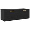 vidaXL Veggskap 100 x 36.5 x 35 cm Konstruert tre Svart eik