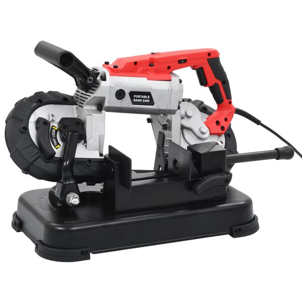 vidaXL Båndsag med base og bærbar eske stål