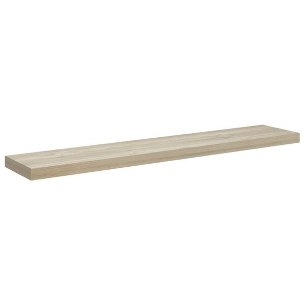 vidaXL Flytende vegghylle eik 120x23,5x3,8 cm MDF