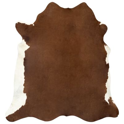 vidaXL Teppe ekte kuskinn brun og hvit 180x220 cm