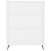 vidaXL Highboard hvit 69,5x34x180 cm konstruert tre