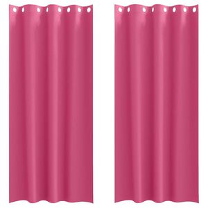 vidaXL M&oslash;rkleggende Gardiner med Ringer 2 pcs Lys Rosa 225 x 140 cm