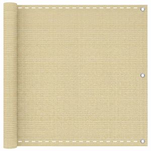 vidaXL Balkong Skjerm Beige 75 x 700 cm HDPE og Aluminium