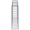 vidaXL Gabionkurver buede 6 stk 200x30x100/120 cm galvanisert jern