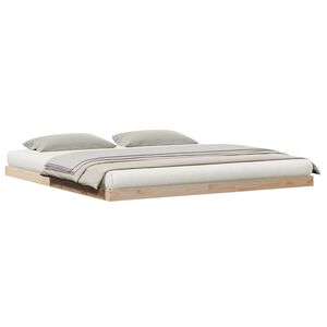 vidaXL Gulvsengramme Naturlig 213,5 x 204 x 9 cm Massiv furu