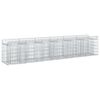 vidaXL Gabion hevet seng 2 stk. 300 x 50 x 60 cm Galvanisert st&aring;l S&oslash;lv