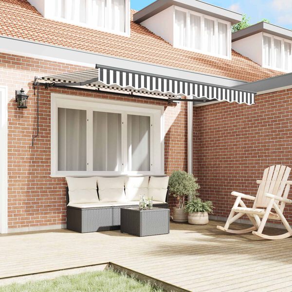 vidaXL Innvendbar Markise Antrasitt 350 x 200 cm stoff