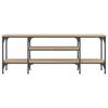 vidaXL TV-benk sonoma eik 121x35x45 cm konstruert tre og jern