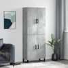 vidaXL Highboard betonggr&aring; 69,5x34x180 cm konstruert tre