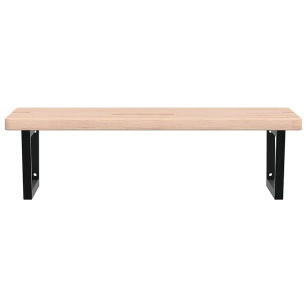 vidaXL Servanthylle veggmontert st&aring;l og heltre eik