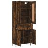 vidaXL Highboard r&oslash;kt eik 69,5x34x180 cm konstruert tre