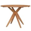 vidaXL Hagebord rundt &Oslash;110x75 cm heltre akasie