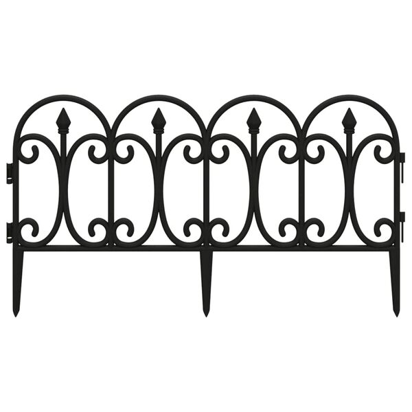 vidaXL Plenkanter 17 stk svart 10 m PP