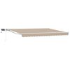vidaXL Manuell markiseramme med LEDs Beige og Hvit 4 &times; 3 m